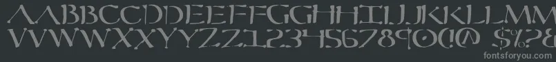 フォントSever – 黒い背景に灰色の文字
