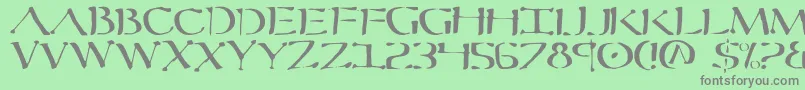 Sever Font – Gray Fonts on Green Background