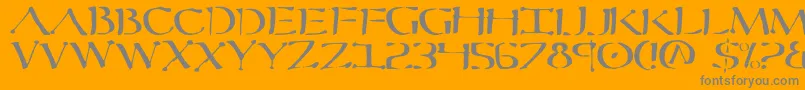 Sever Font – Gray Fonts on Orange Background