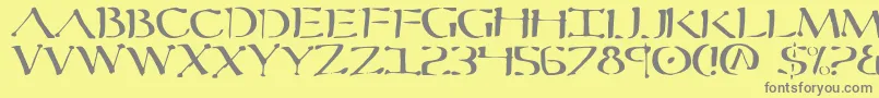 Sever Font – Gray Fonts on Yellow Background