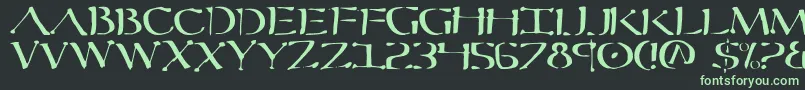 Sever Font – Green Fonts on Black Background