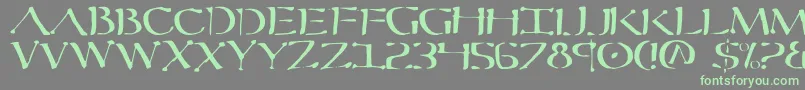 Sever Font – Green Fonts on Gray Background