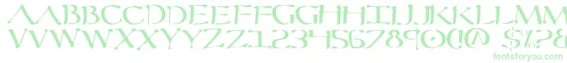 Sever Font – Green Fonts on White Background