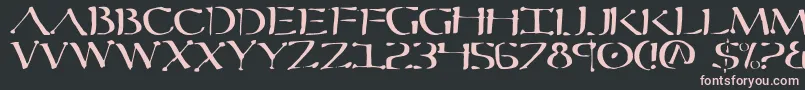 Sever Font – Pink Fonts on Black Background