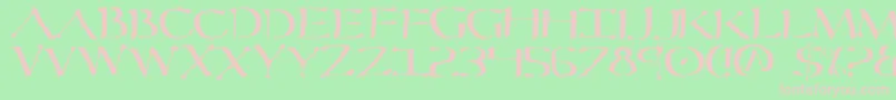 Sever Font – Pink Fonts on Green Background