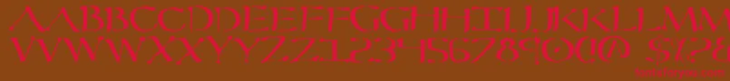 Sever-fontti – punaiset fontit ruskealla taustalla