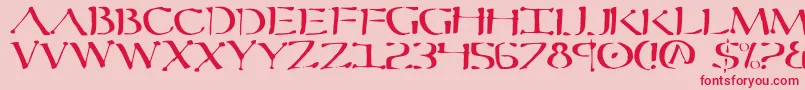 Sever Font – Red Fonts on Pink Background