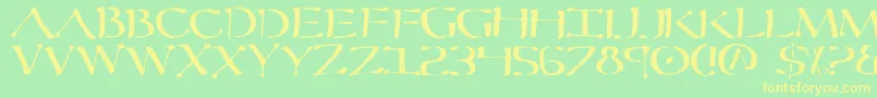 Sever-fontti – keltaiset fontit vihreällä taustalla