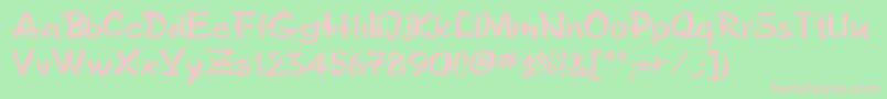 PoloSemibold Font – Pink Fonts on Green Background