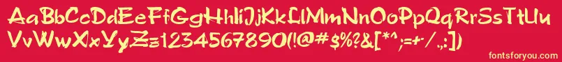 PoloSemibold Font – Yellow Fonts on Red Background