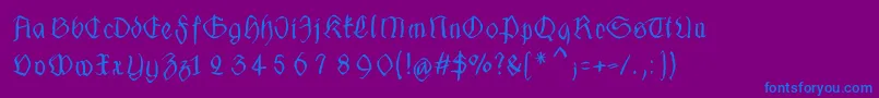 Fraxhandwrittenxtrem Font – Blue Fonts on Purple Background