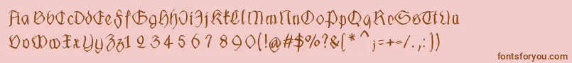 Fraxhandwrittenxtrem Font – Brown Fonts on Pink Background