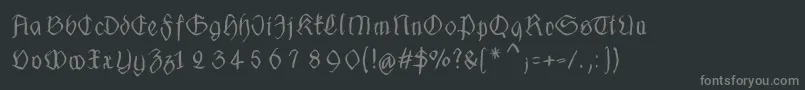 フォントFraxhandwrittenxtrem – 黒い背景に灰色の文字