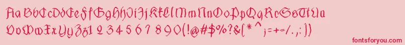 Fraxhandwrittenxtrem Font – Red Fonts on Pink Background