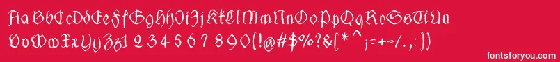 Fraxhandwrittenxtrem Font – White Fonts on Red Background