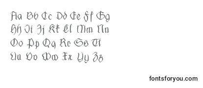 Überblick über die Schriftart Fraxhandwrittenxtrem