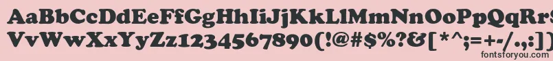 FennimoreHeavy Font – Black Fonts on Pink Background