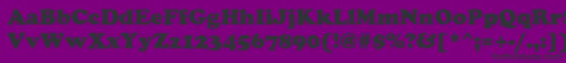 FennimoreHeavy Font – Black Fonts on Purple Background