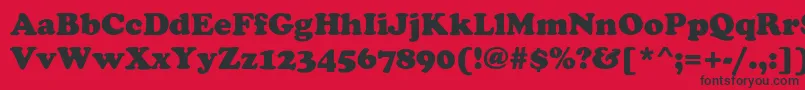 FennimoreHeavy Font – Black Fonts on Red Background