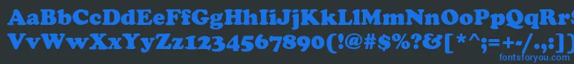 FennimoreHeavy Font – Blue Fonts on Black Background