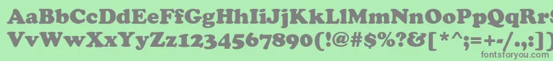 FennimoreHeavy Font – Gray Fonts on Green Background