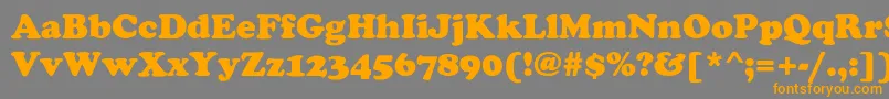 FennimoreHeavy Font – Orange Fonts on Gray Background
