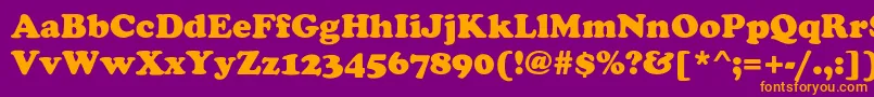 FennimoreHeavy Font – Orange Fonts on Purple Background