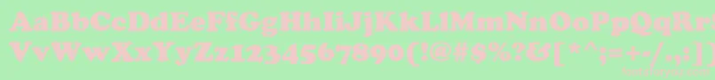 FennimoreHeavy Font – Pink Fonts on Green Background