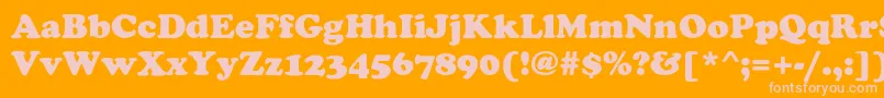 FennimoreHeavy Font – Pink Fonts on Orange Background