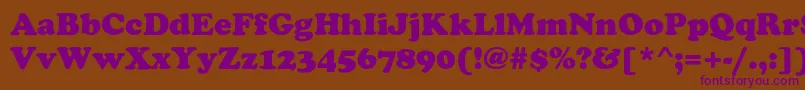 FennimoreHeavy Font – Purple Fonts on Brown Background