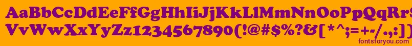 FennimoreHeavy Font – Purple Fonts on Orange Background