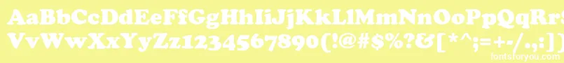 FennimoreHeavy Font – White Fonts on Yellow Background