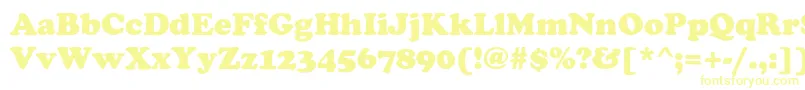 FennimoreHeavy Font – Yellow Fonts on White Background