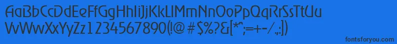 RagtimeLight Font – Black Fonts on Blue Background