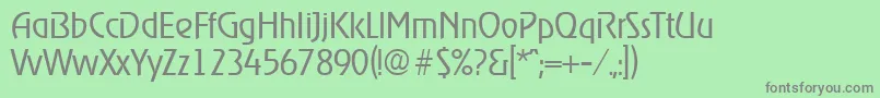 Fonte RagtimeLight – fontes cinzas em um fundo verde