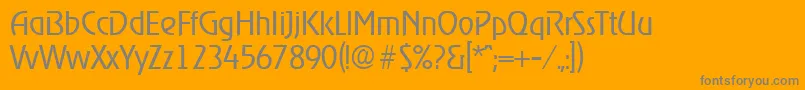 RagtimeLight Font – Gray Fonts on Orange Background