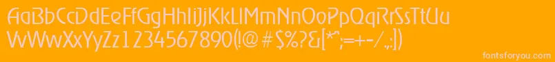 RagtimeLight Font – Pink Fonts on Orange Background