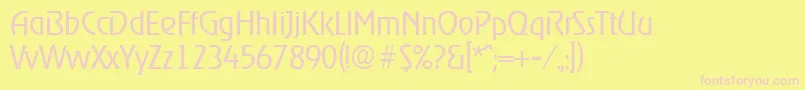 RagtimeLight Font – Pink Fonts on Yellow Background