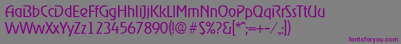 フォントRagtimeLight – 紫色のフォント、灰色の背景