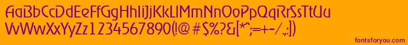 RagtimeLight Font – Purple Fonts on Orange Background