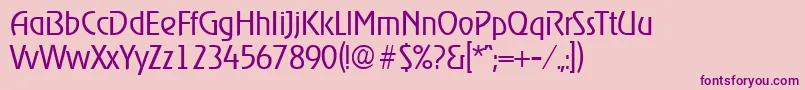 RagtimeLight Font – Purple Fonts on Pink Background