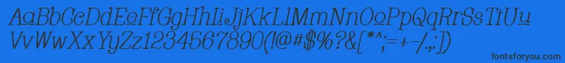 Whacui Font – Black Fonts on Blue Background