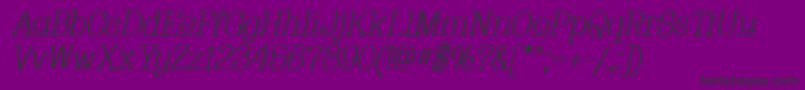フォントWhacui – 紫の背景に黒い文字