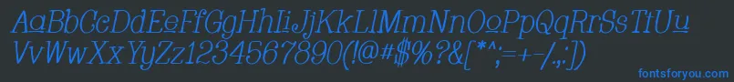 Whacui Font – Blue Fonts on Black Background