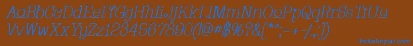 Шрифт Whacui – синие шрифты на коричневом фоне
