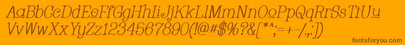 Шрифт Whacui – коричневые шрифты на оранжевом фоне