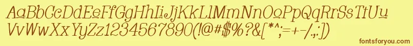 Whacui Font – Brown Fonts on Yellow Background