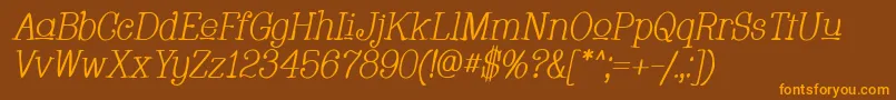 Whacui Font – Orange Fonts on Brown Background