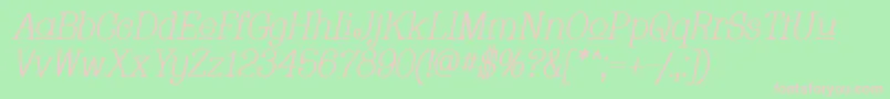 Whacui Font – Pink Fonts on Green Background