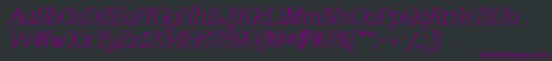 Шрифт Whacui – фиолетовые шрифты на чёрном фоне